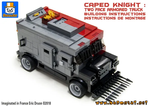 Lego moc Two Face Truck Custom Model Building Instructions